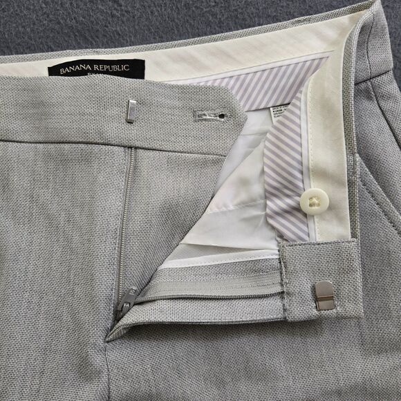 Banana Republic Women 0 Gray Ryan Mid Rise Ankle Trousers - Picture 5 of 12